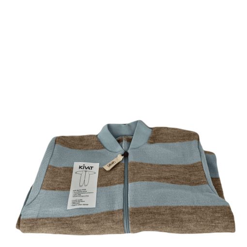 Ulloverall strl 80 ljusblå/grårandig