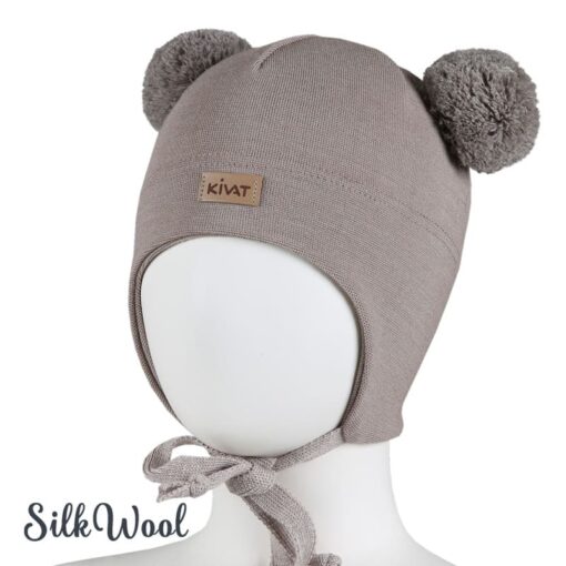 Mössa i silkeull - Beige