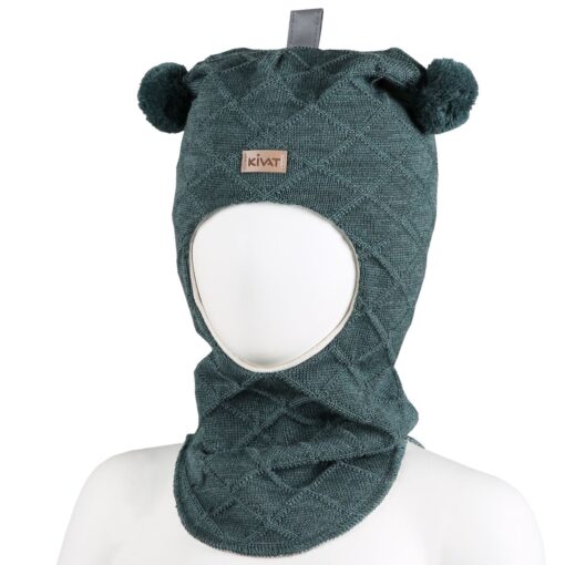 Balaclava med tofsar - Mörk Jade