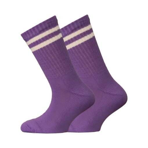Merinoullsstrumpor - Tennisstrumpor (lila)