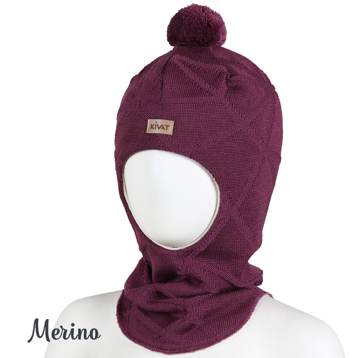 Balaclava i merinoull - Ljung